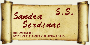 Sandra Serdinac vizit kartica